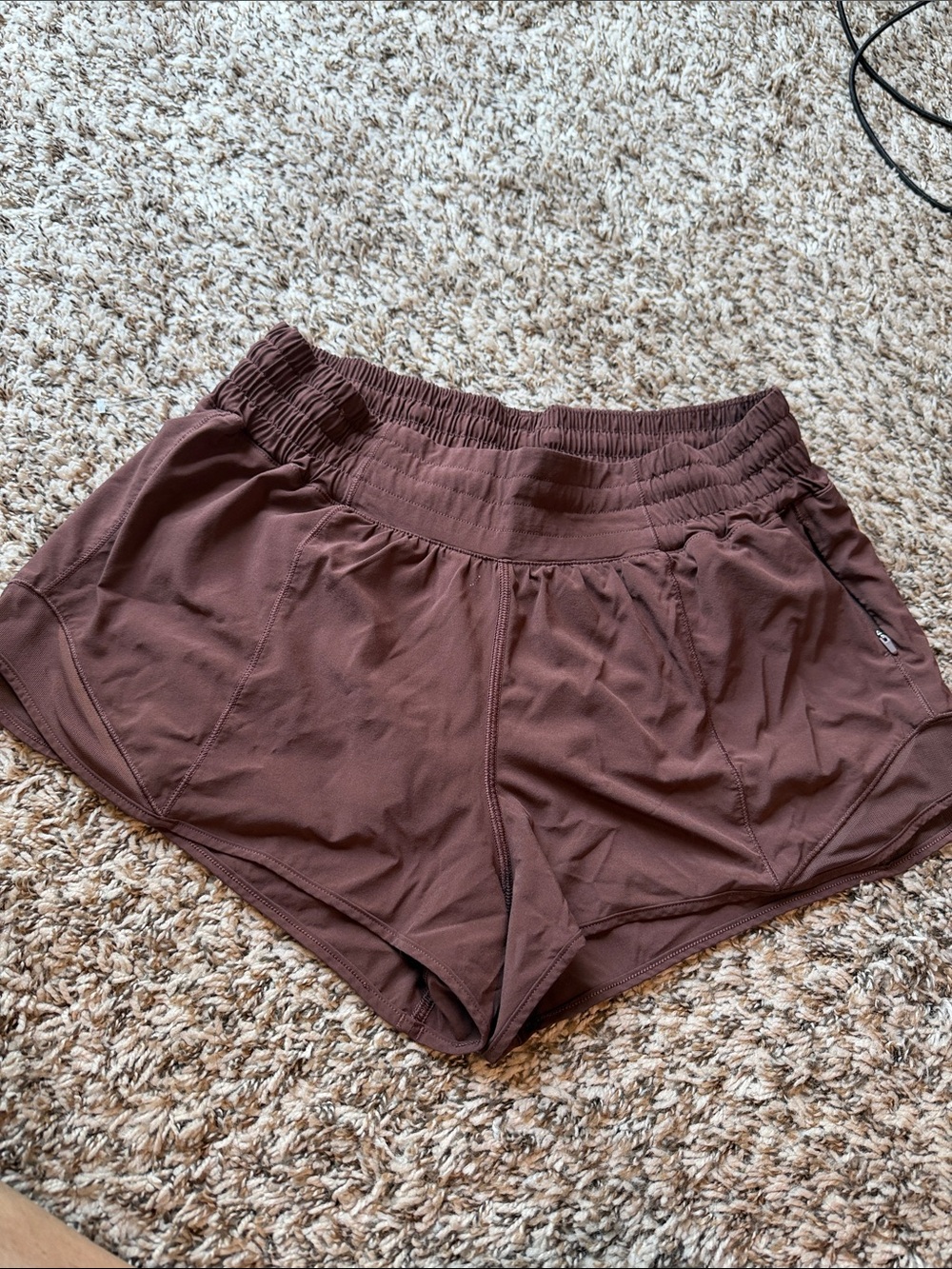 Lululemon Athletic Shorts - Brown Stretch Running Shorts